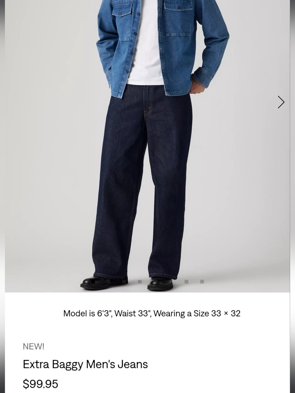Levi's Men's Extra Baggy 32 X 30
